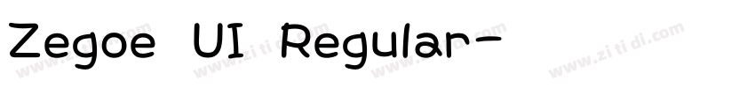 Zegoe UI Regular字体转换